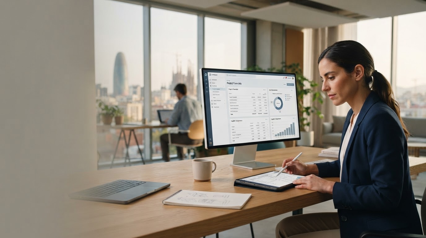 Procuotaje: panel de análisis con una curva de crecimiento estable y puntos de datos